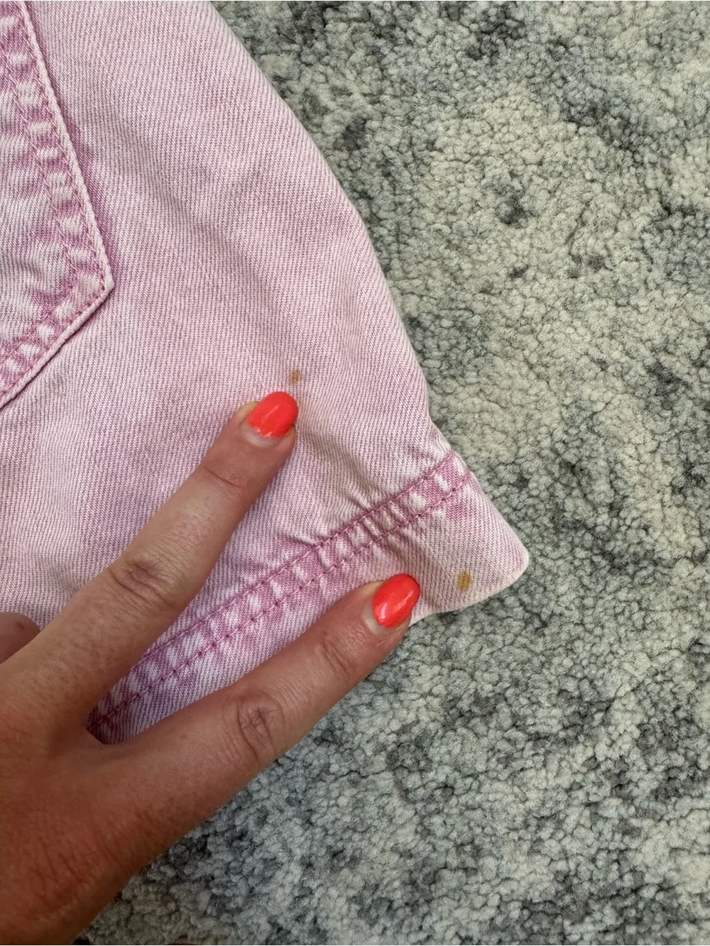 GAP Kids Girls Pink Denim Overall Shorts Shortalls Size 6-7 Small